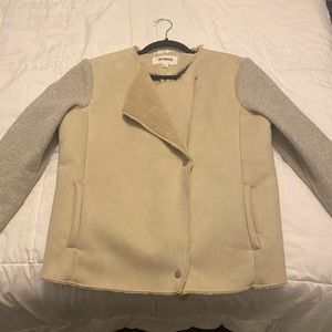 Faux Fur Two-Toned Suede Jacket